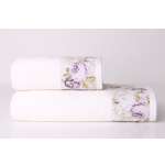 Полотенце для ванной Arya Home Collection Desima 70x140 Белый и Лиловый