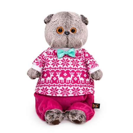 Мягкая игрушка BUDI BASA Басик в зимней пижаме 30 см Ks30-220