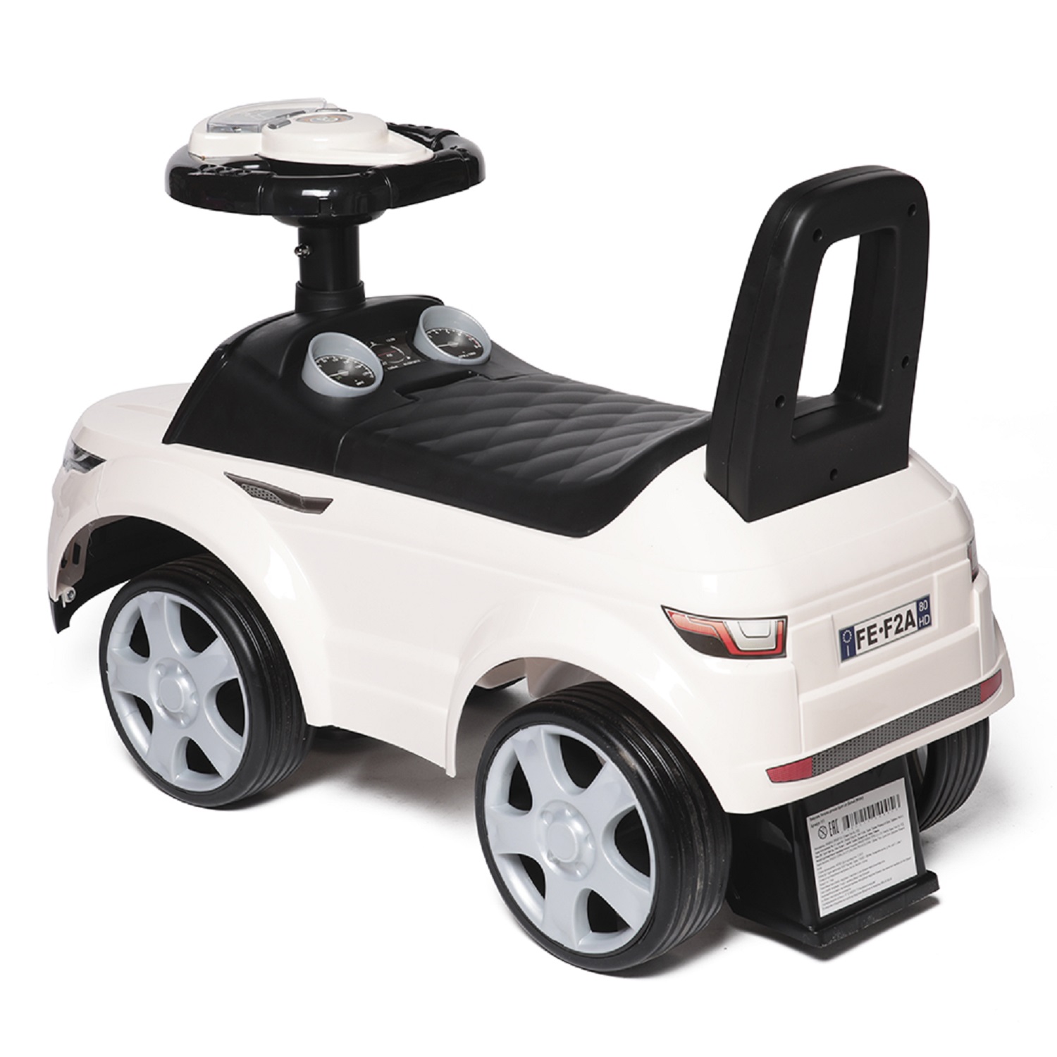 Каталка BabyCare Sport car кожаное сиденье белый - фото 4