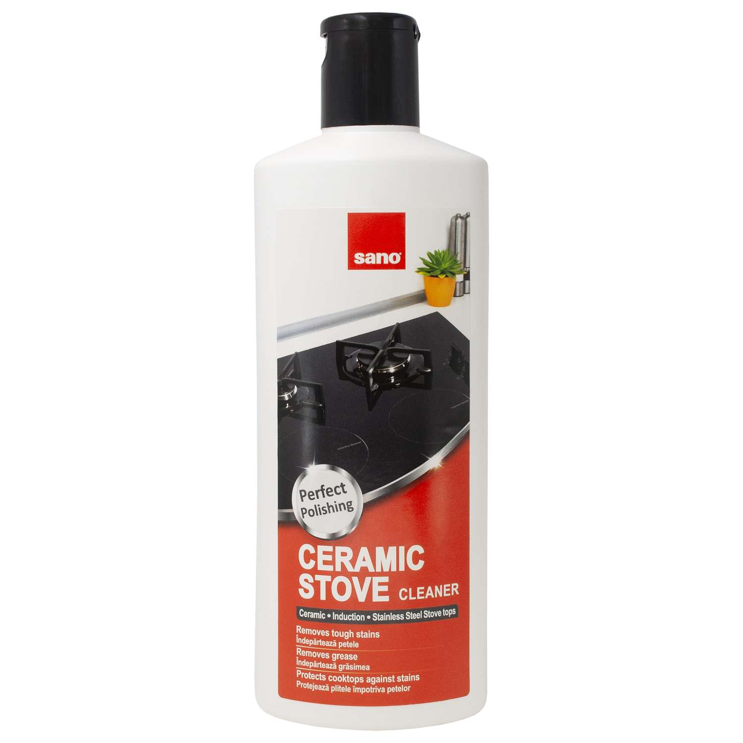 Средство для чистки и ухода Sano за керамическими плитами Ceramic Stove Cleaner 300мл - фото 1