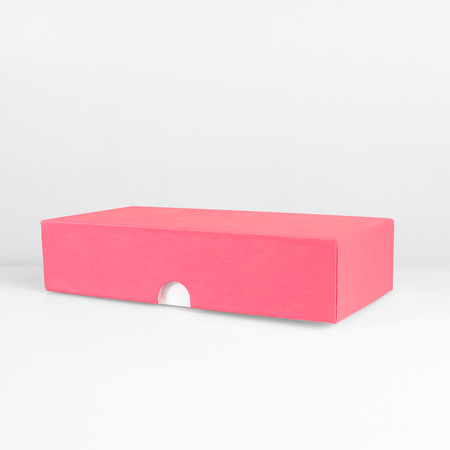 Коробка подарочная Cartonnage крышка-дно Радуга розовый белый