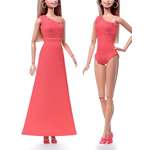 Боди и юбка одежда для кукол Barbie VIANA красный