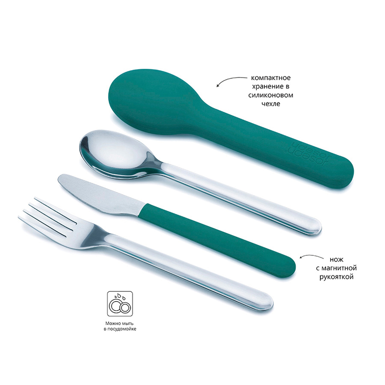 Набор столовых приборов Joseph Joseph GoEat Cutlery Set изумрудный - фото 7