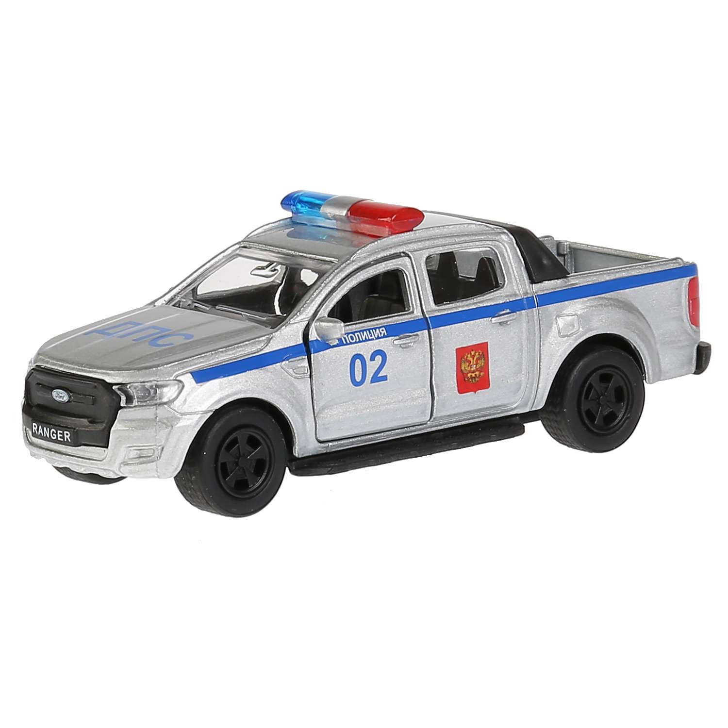 Машина Технопарк Ford Ranger Пикап Полиция инерционная 272084 272084 - фото 1