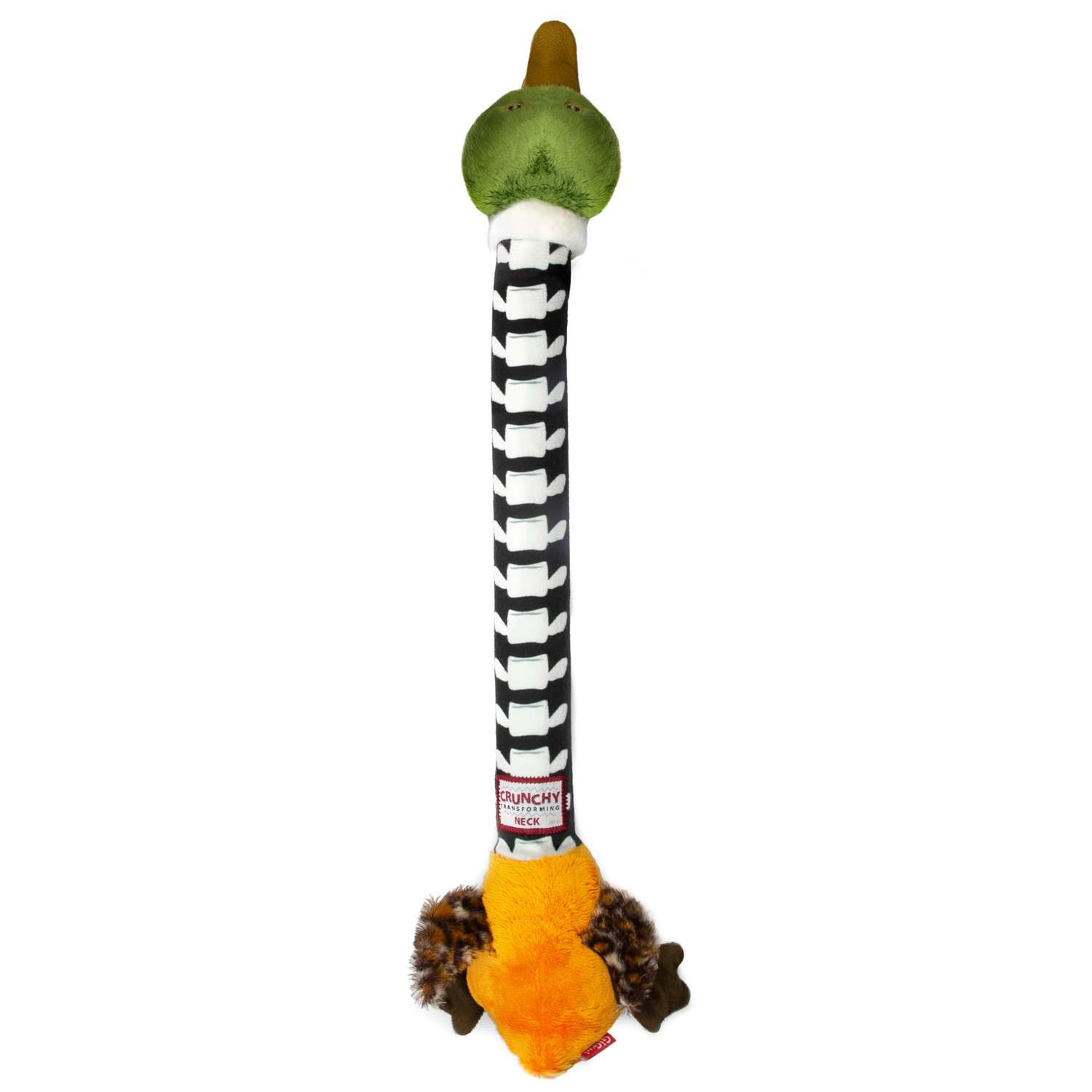Игрушка для собак GiGwi Crunchy Neck Утка с хрустящей шеей и пищалкой 75464 - фото 2