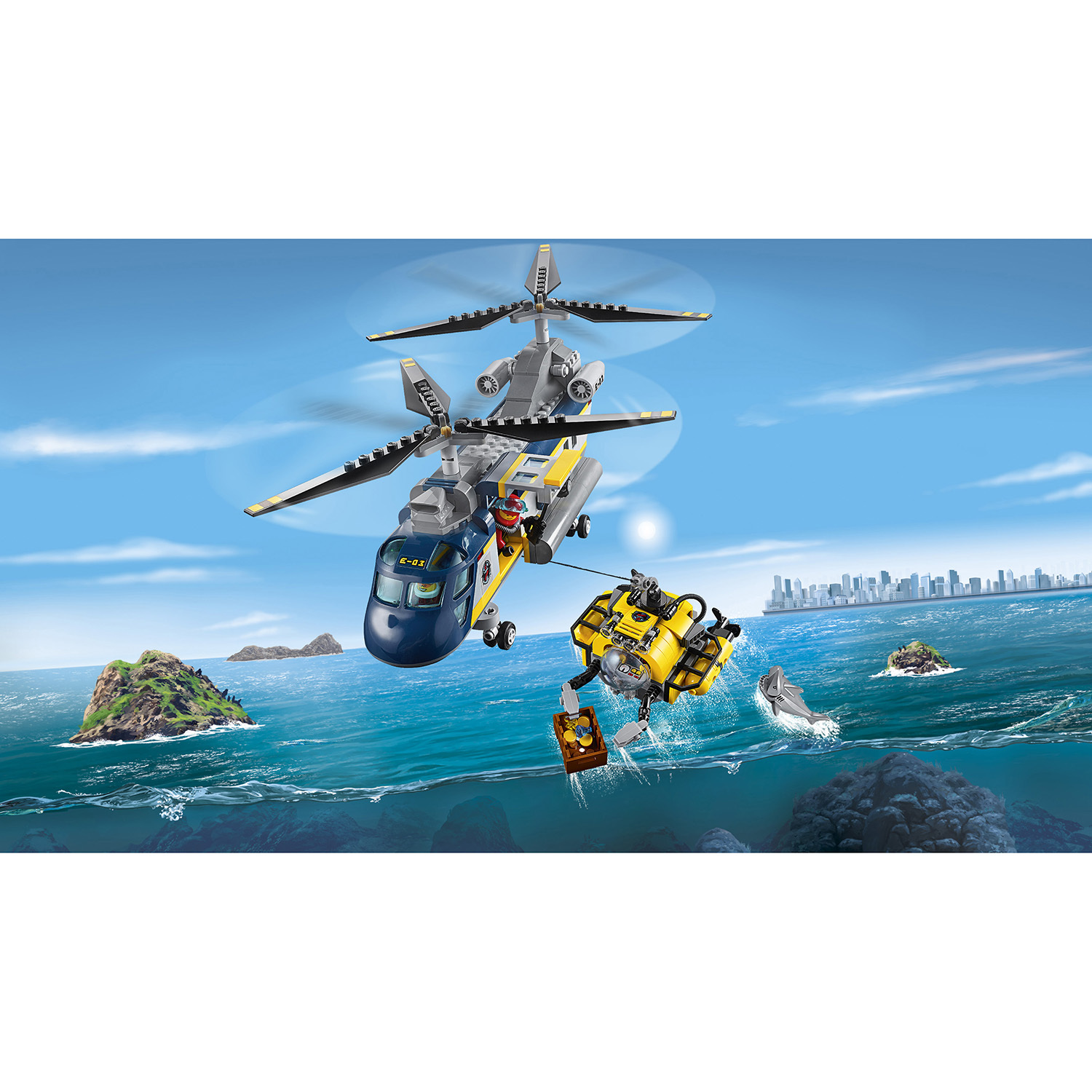 Конструктор LEGO City Deep Sea Explorers Вертолет исследователей моря (60093) - фото 10