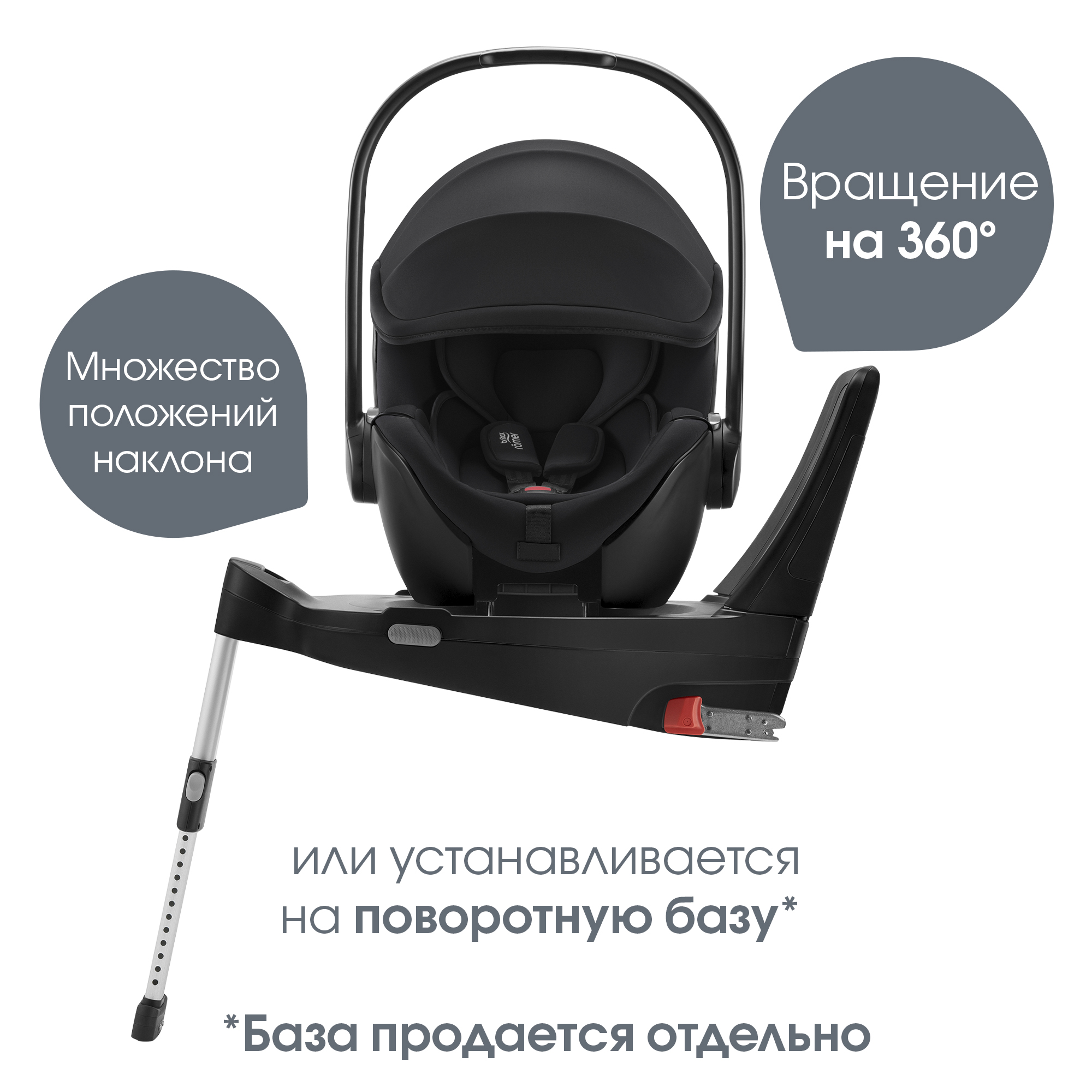 Детское автокресло Britax Roemer Baby-safe 5Z space black для новорожденных - фото 4