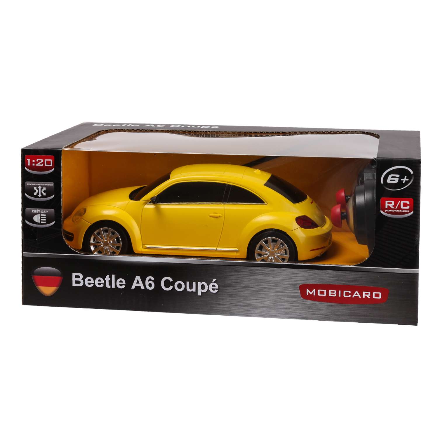 Машинка Mobicaro РУ 1:20 VW Beetle Желтая YS247425-Y - фото 2