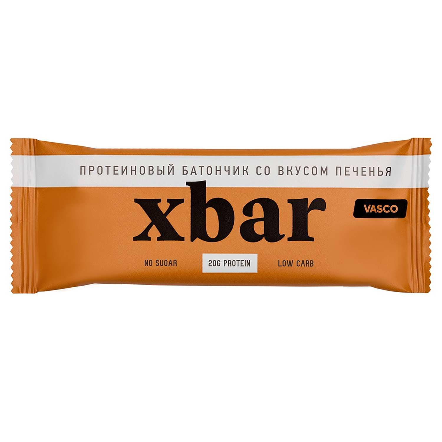 Батончик Vasco Xbar протеиновый сливочное печенье 60г - фото 1