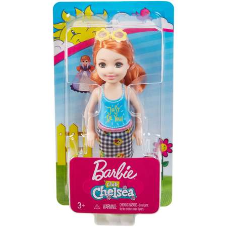 Кукла Barbie Челси Рыжеволосая в топе с надписью FXG81