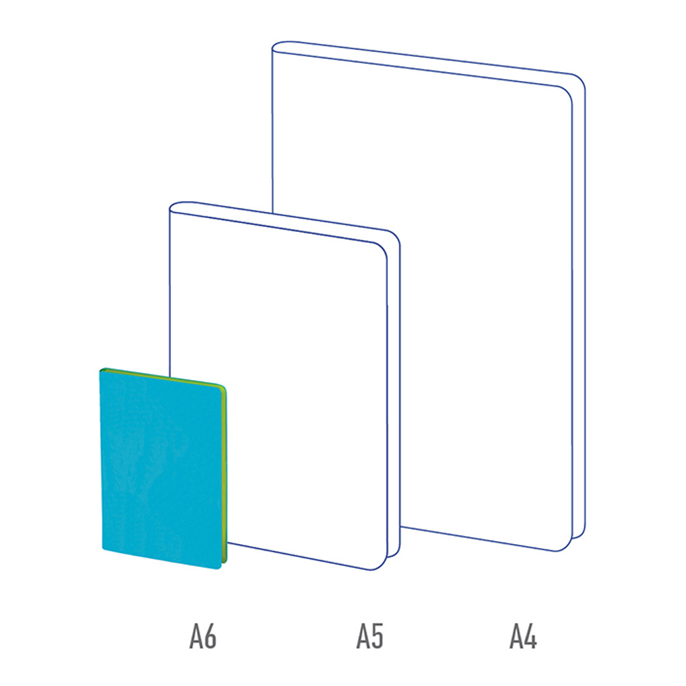 Записная книжка А6 Berlingo 80 л кожзам Fuze цветной срез бирюзовый - фото 4