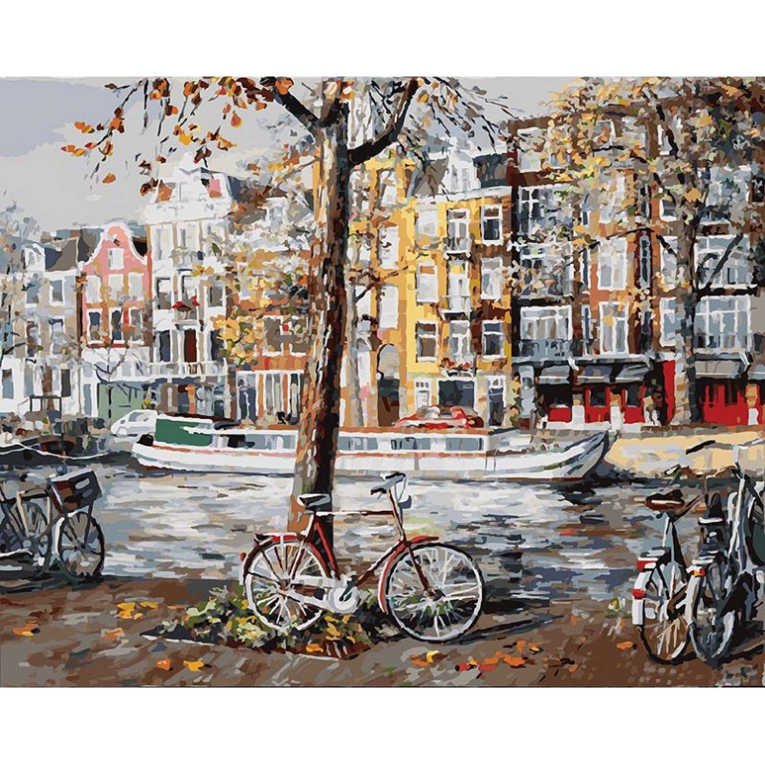 Картина по номерам на холсте Белоснежка Осенний Амстердам 118-AB 40х50 см. - фото 1