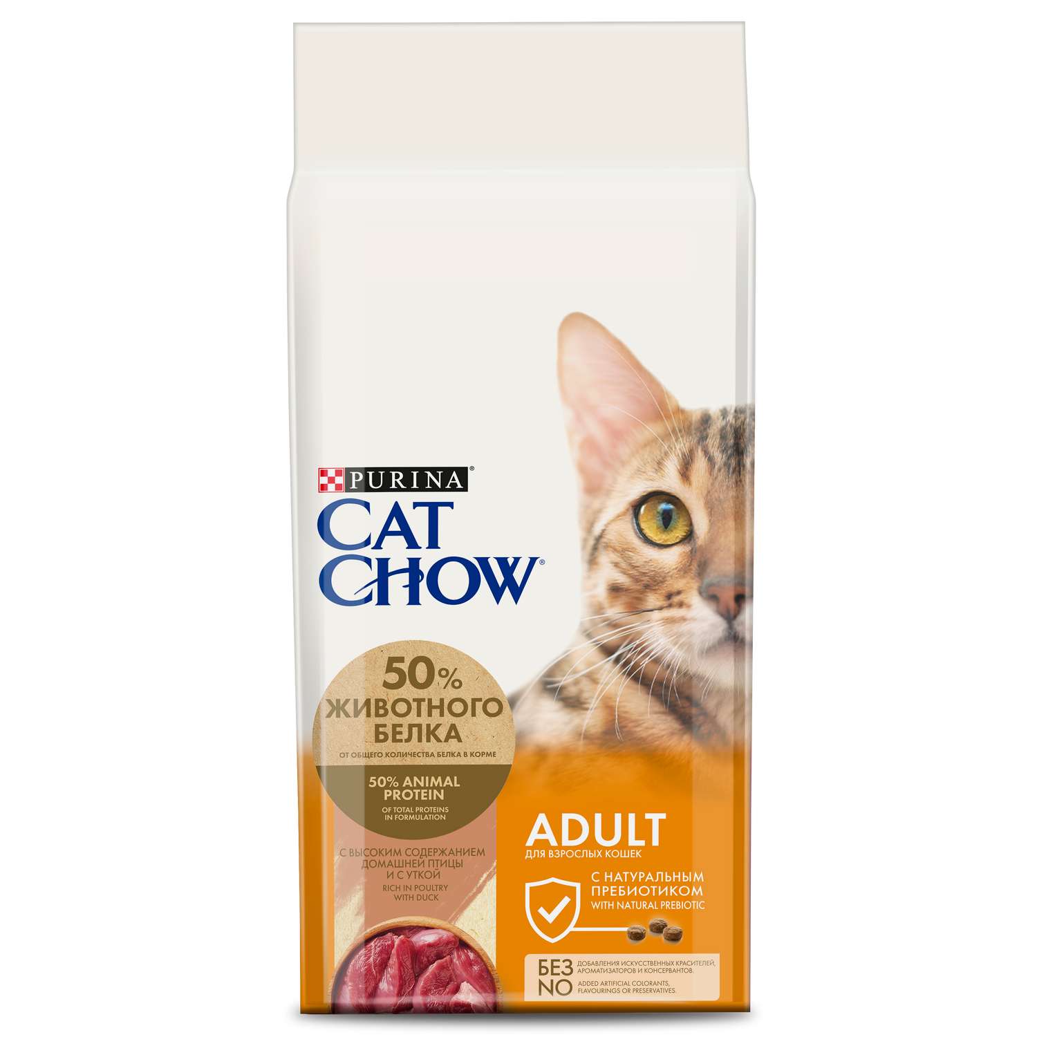 Корм сухой для кошек Cat Chow 15кг с уткой - фото 1