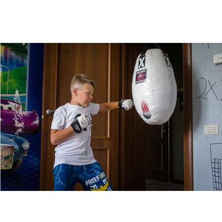 Мешок боксерский Харламов-Спорт Капля-Росомаха вес 15 кг белый