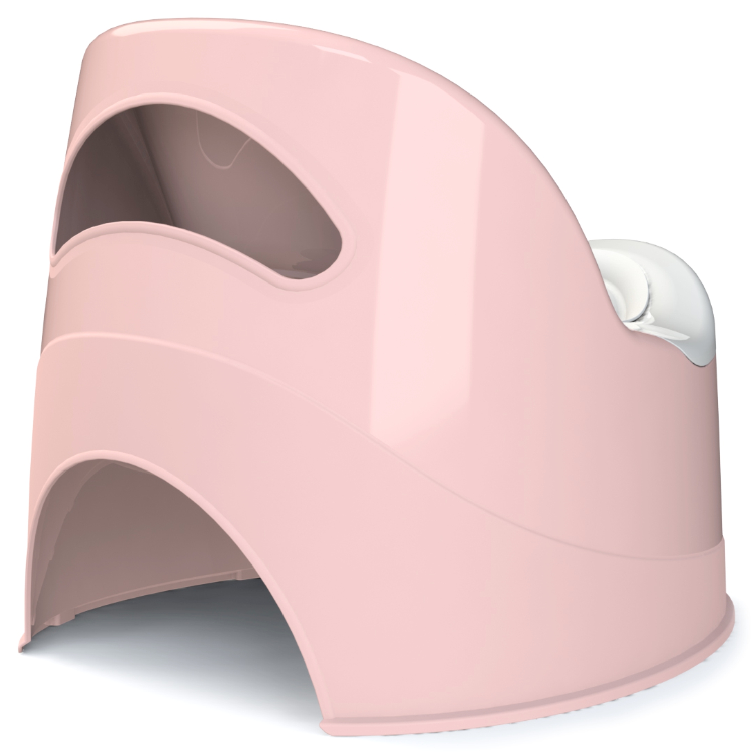 Горшок туалетный KidWick Гранд с крышкой Розовый-Белый - фото 3