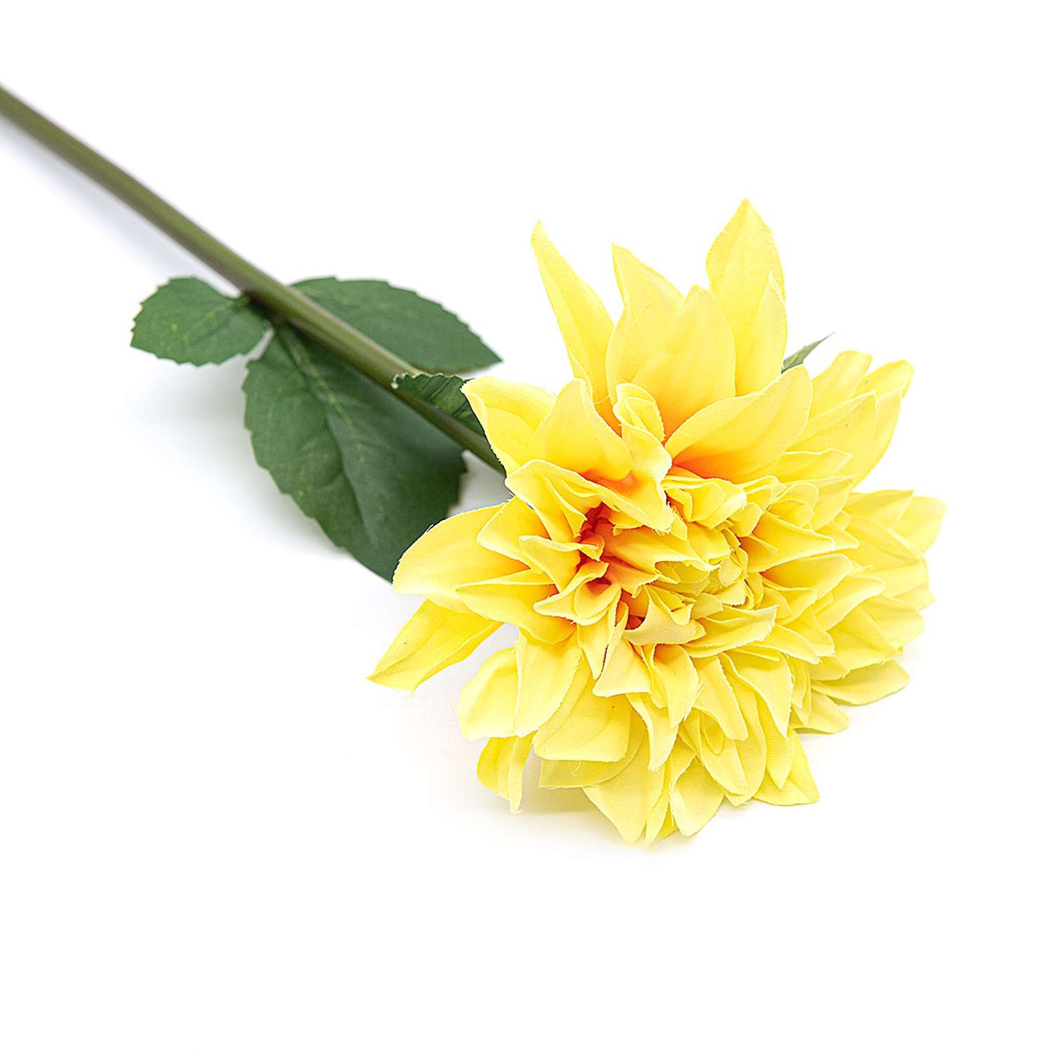Цветок искусственный Astra Craft Георгин 60 см цвет желтый - фото 1