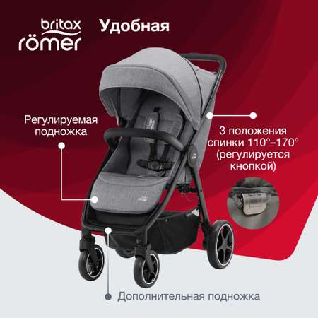 Коляска Britax Roemer B-Agile R Elephant Grey-black