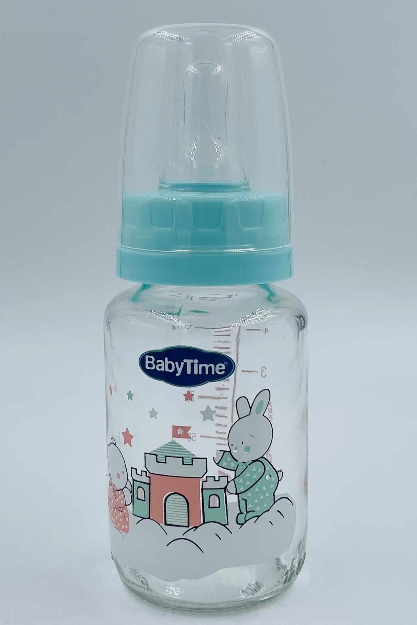 Бутылочка стеклянная 125мл. BabyTime для кормления классическая - фото 1
