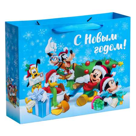 Пакет подарочный Disney ламинат вертикальный С Новым годом Микки Маус Disney
