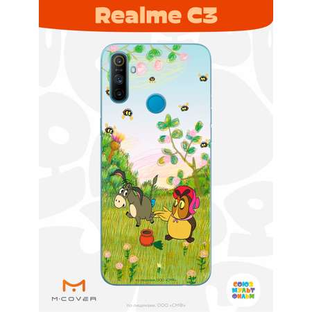 Силиконовый чехол Mcover для смартфона Realme C3 Союзмультфильм Сова и Ослик Иа