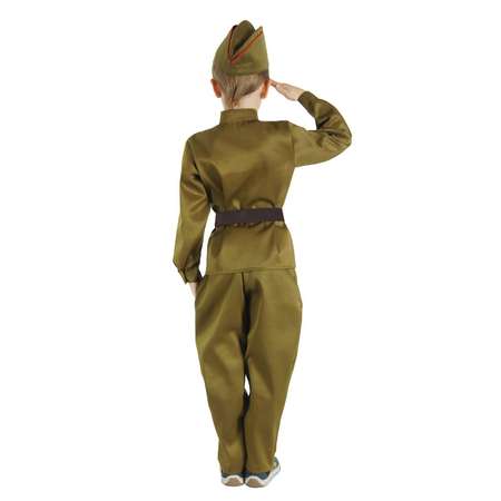 Маскарадный костюм Страна карнавалия военного для мальчика с пилоткой размер 44 Страна карнавалия