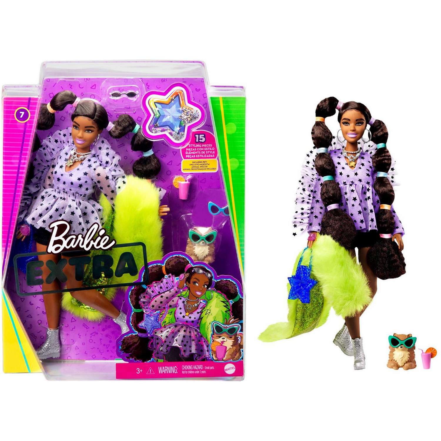Кукла Barbie Экстра с переплетенными резинками хвостиками GXF10 GXF10 - фото 10