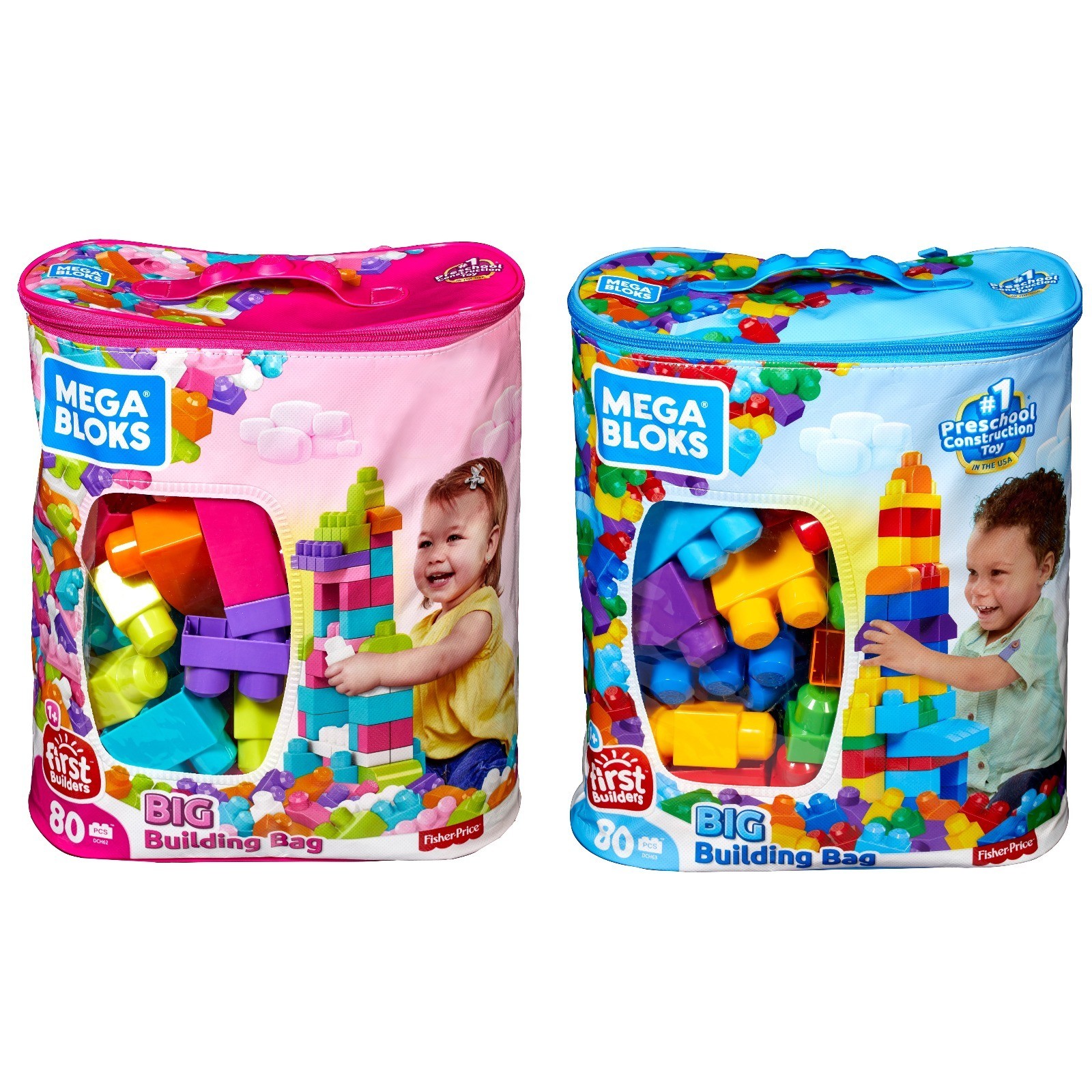 Конструктор Mega Bloks Сумка Эко 80 деталей в ассортименте - фото 1