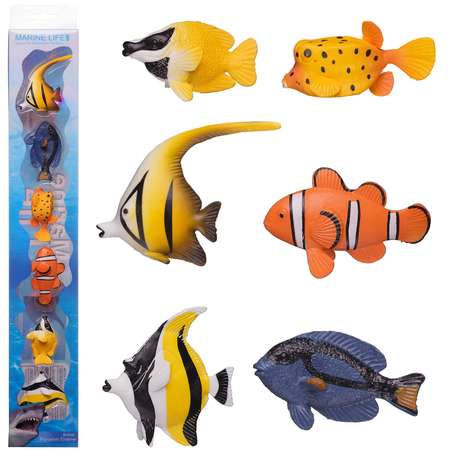 Игровой набор Junfa Фигурки тропических рыбок 6 штук