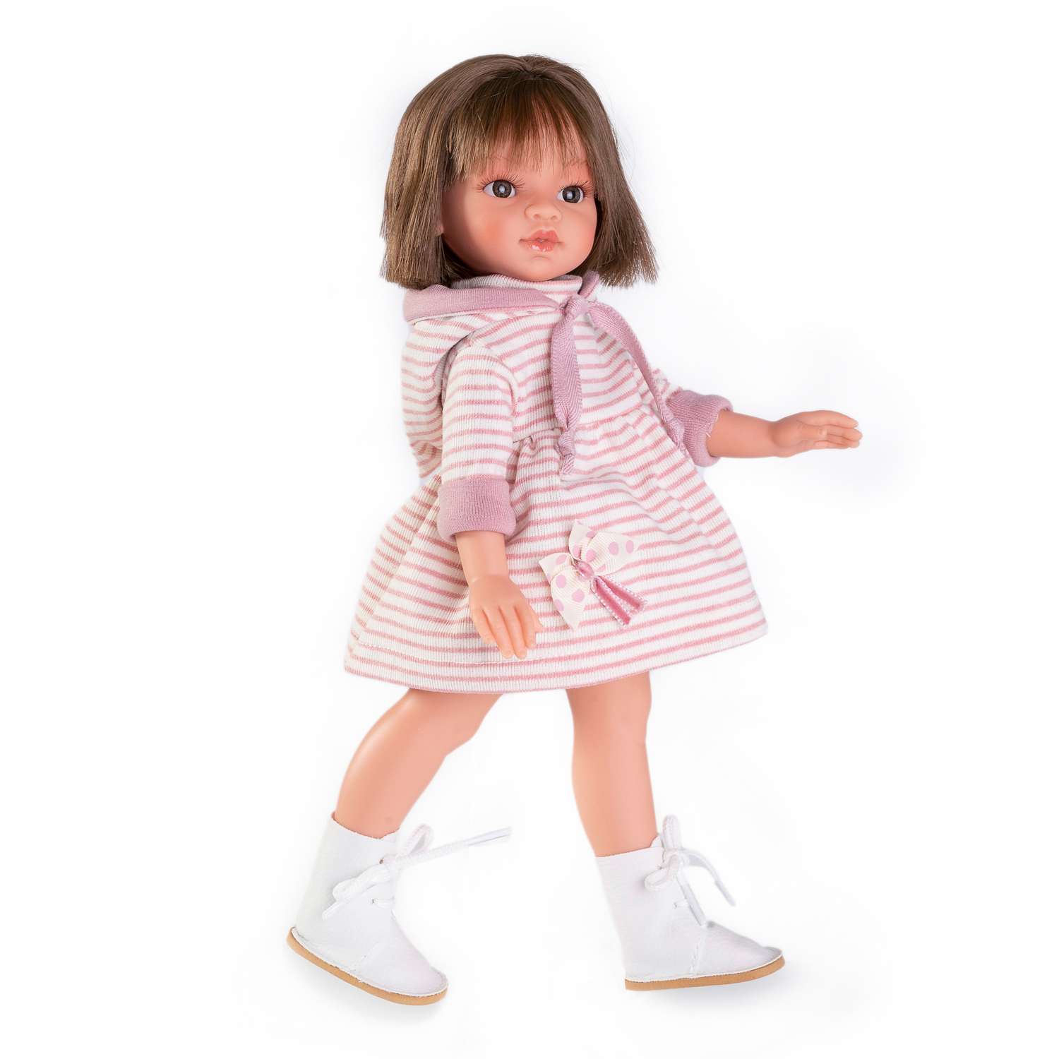 Кукла девочка Antonio Juan Реборн Ноа в платье в полоску 33 см виниловая 25299 - фото 1