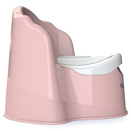 Горшок туалетный KidWick Трон с крышкой Розовый-Белый