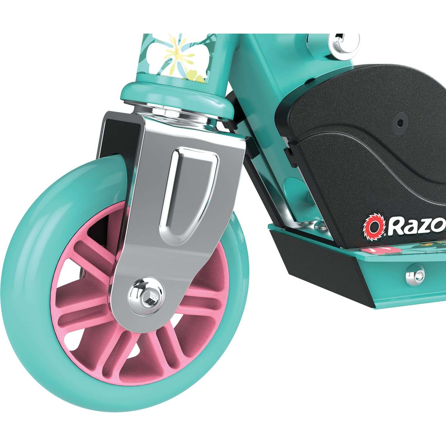 Самокат двухколёсный детский RAZOR A Series Special Edition Paradise бирюзовый - лёгкий складной компактный - фото 7