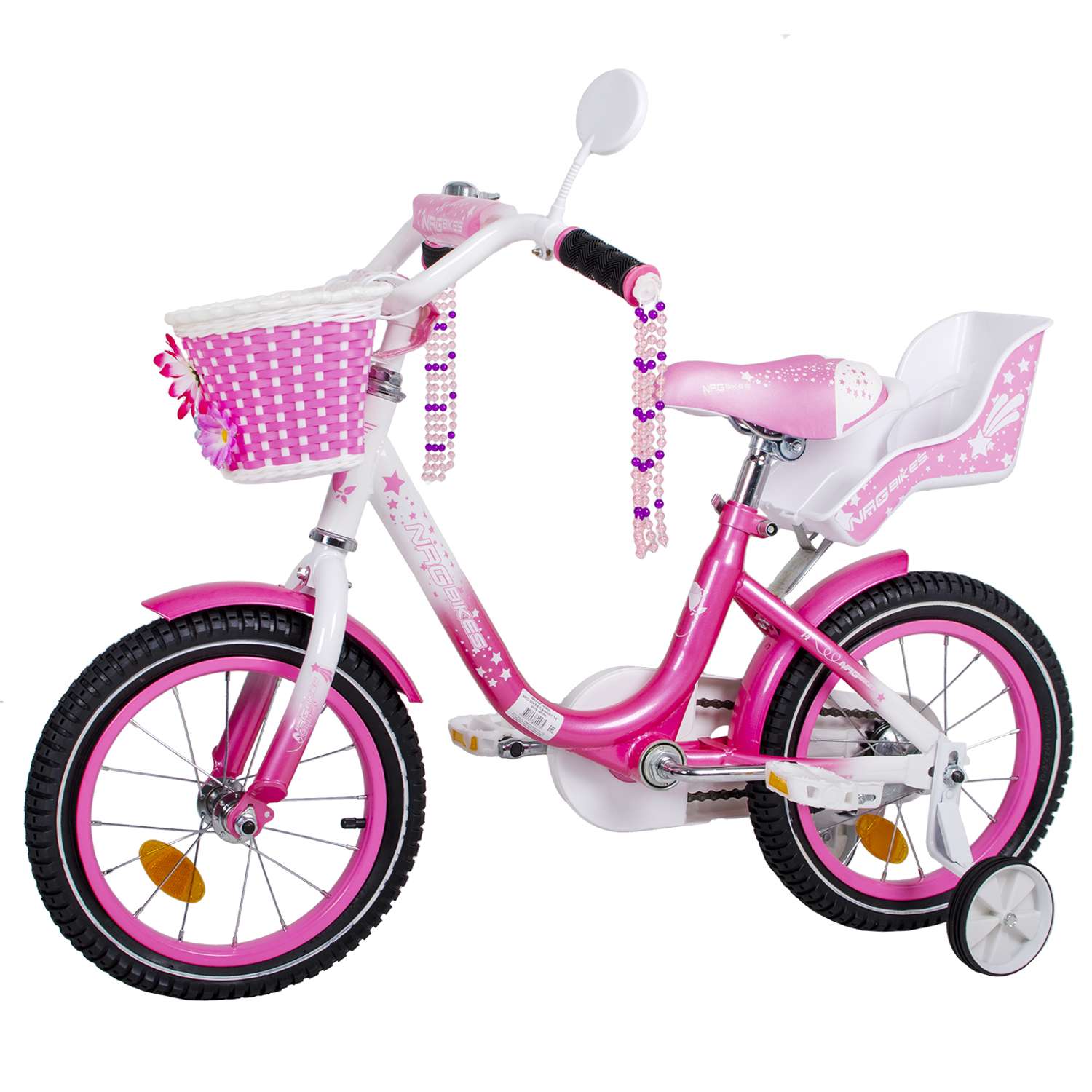 Велосипед NRG BIKES CANARY 14 pink-white - фото 14