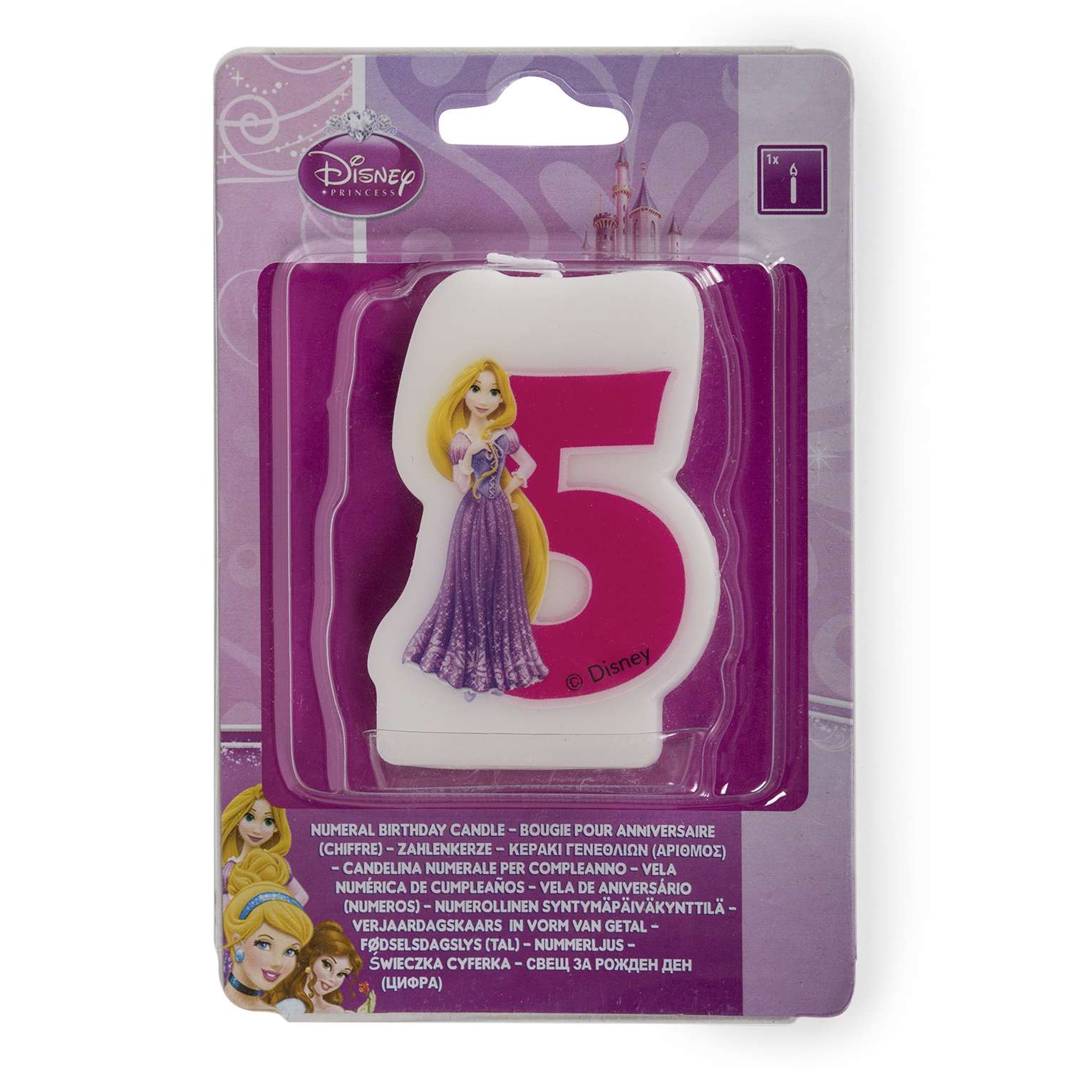 Праздничная свеча Disney Princess Princess Цифра 5 - фото 3