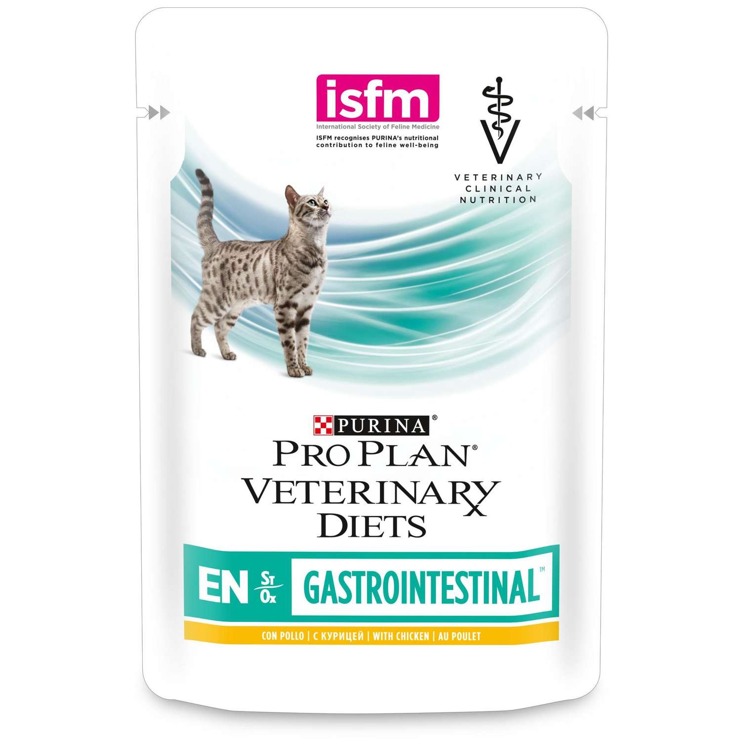 Корм для кошек и котят Purina Pro Plan Veterinary diets En St/Ox при нарушении всасывающей функции кишечника с курицей пауч 85г - фото 1