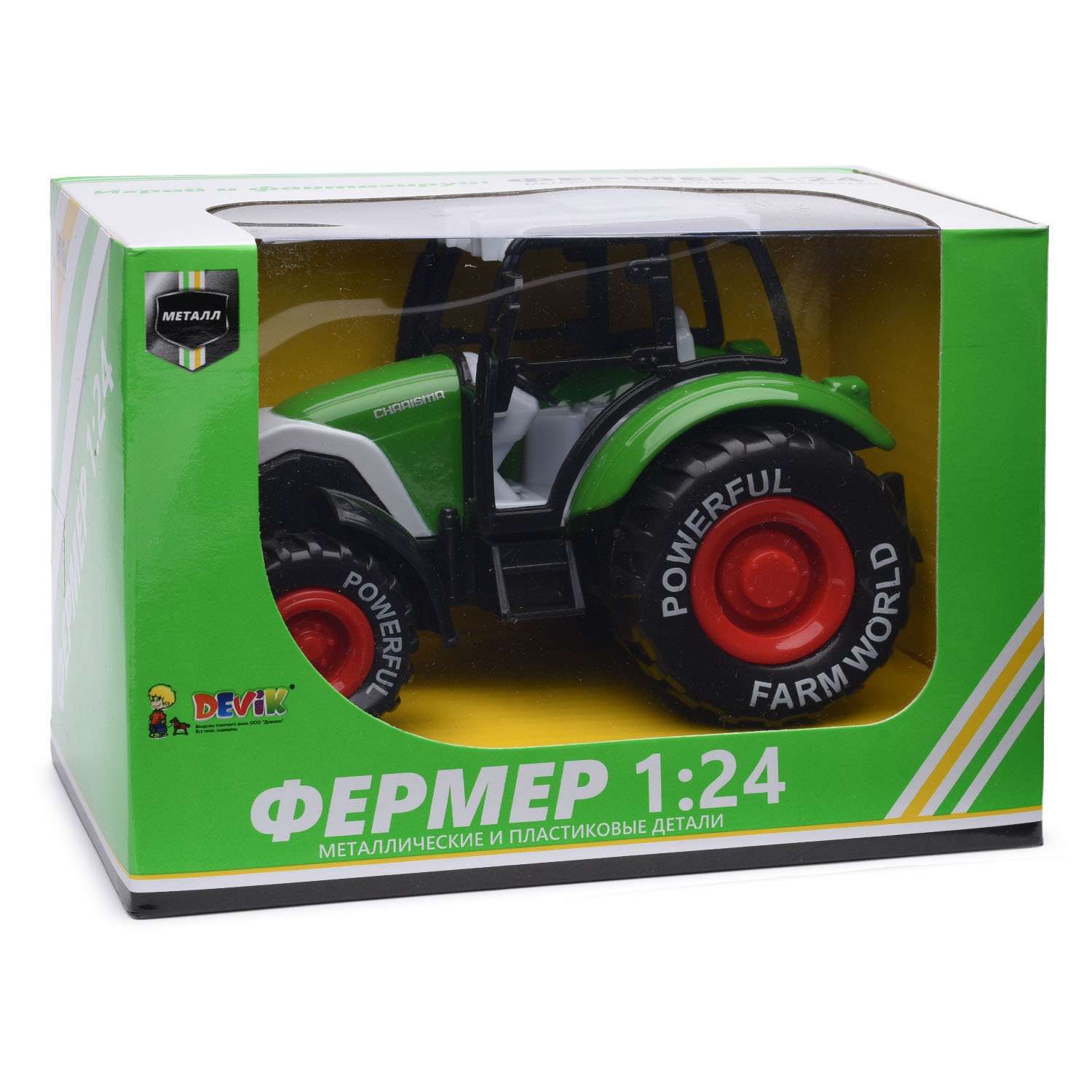 Трактор Devik Toys 16.5 см в ассортименте 3712282 - фото 2