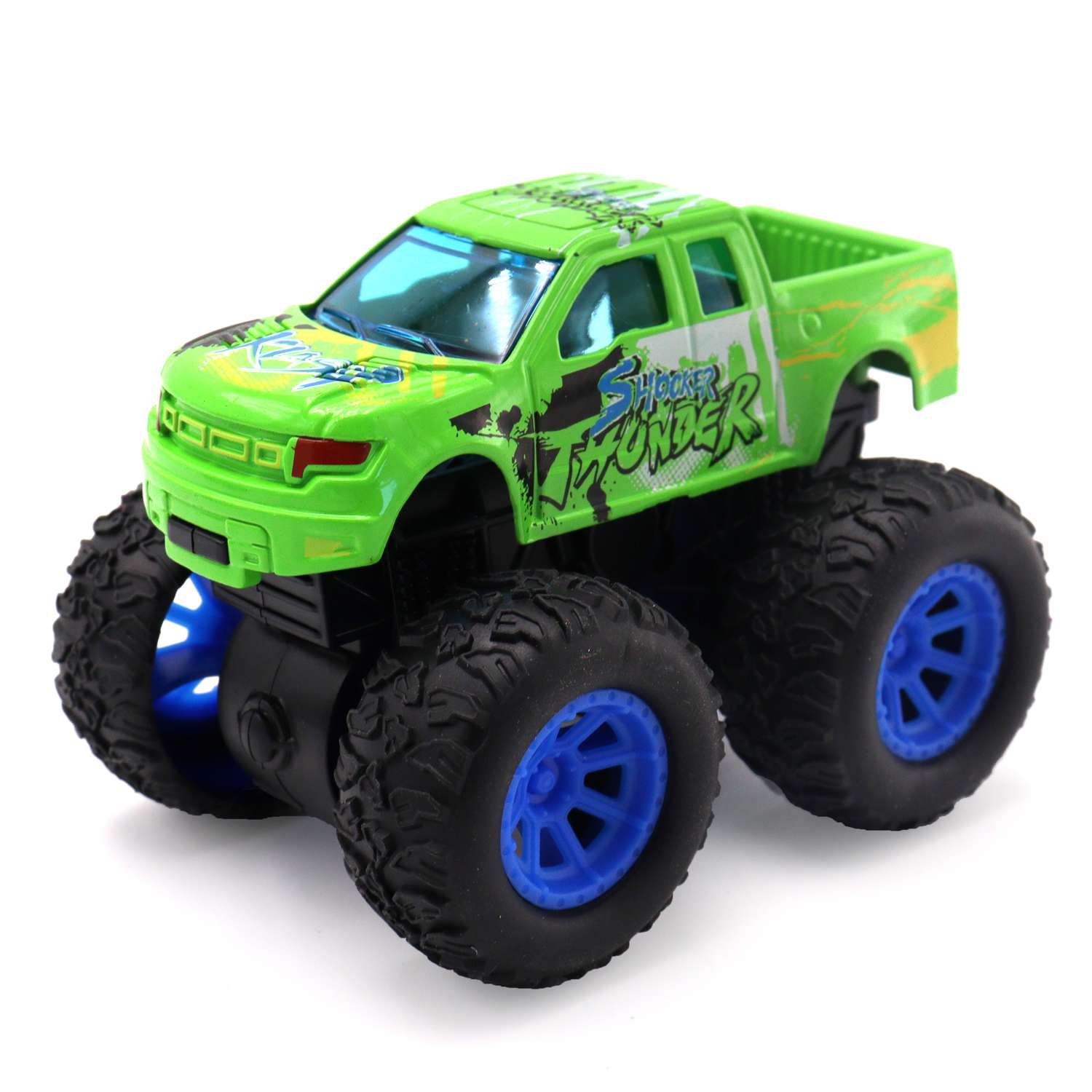 Машинка Funky Toys Пикап с синими колесами Зеленая FT8485-6 FT8485-6 - фото 1