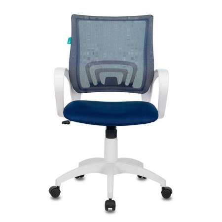Кресло компьютерное Бюрократ CH-W695N сетка ткань темно-синее