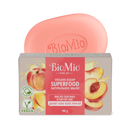 Мыло BioMio Bio-Soap Персик и ши 90г