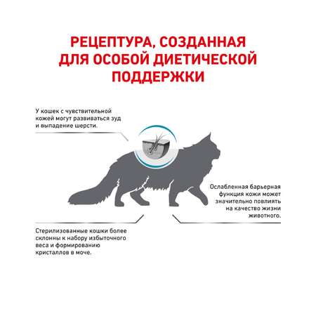 Корм для кошек ROYAL CANIN Skin&Coat Formula кастрированных идеальная кожа и шерсть1.5кг