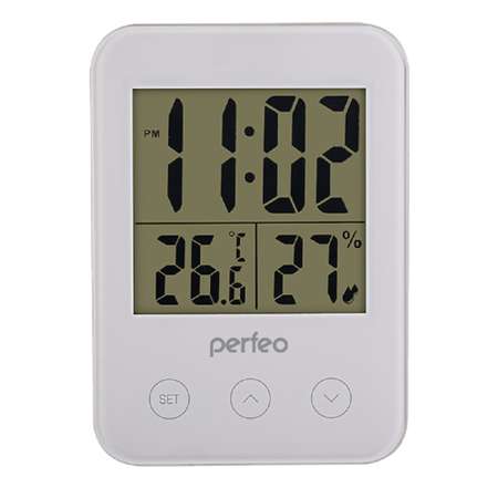 Часы-метеостанция Perfeo Touch белый PF-S681 время температура влажность