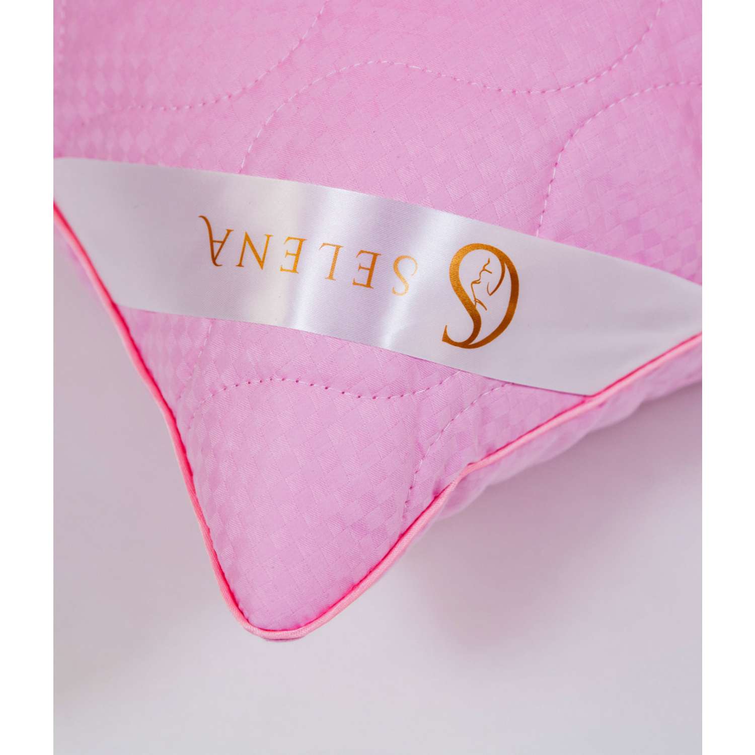 Подушка Selena стеганая 70х70 см EL AMOR ROSE LIFE розовый сатин лебяжий пух - фото 4