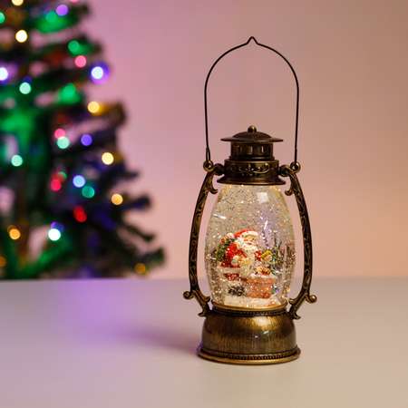 Лампа декоративная BABY STYLE Новогодняя Дед Мороз у печной трубы USB