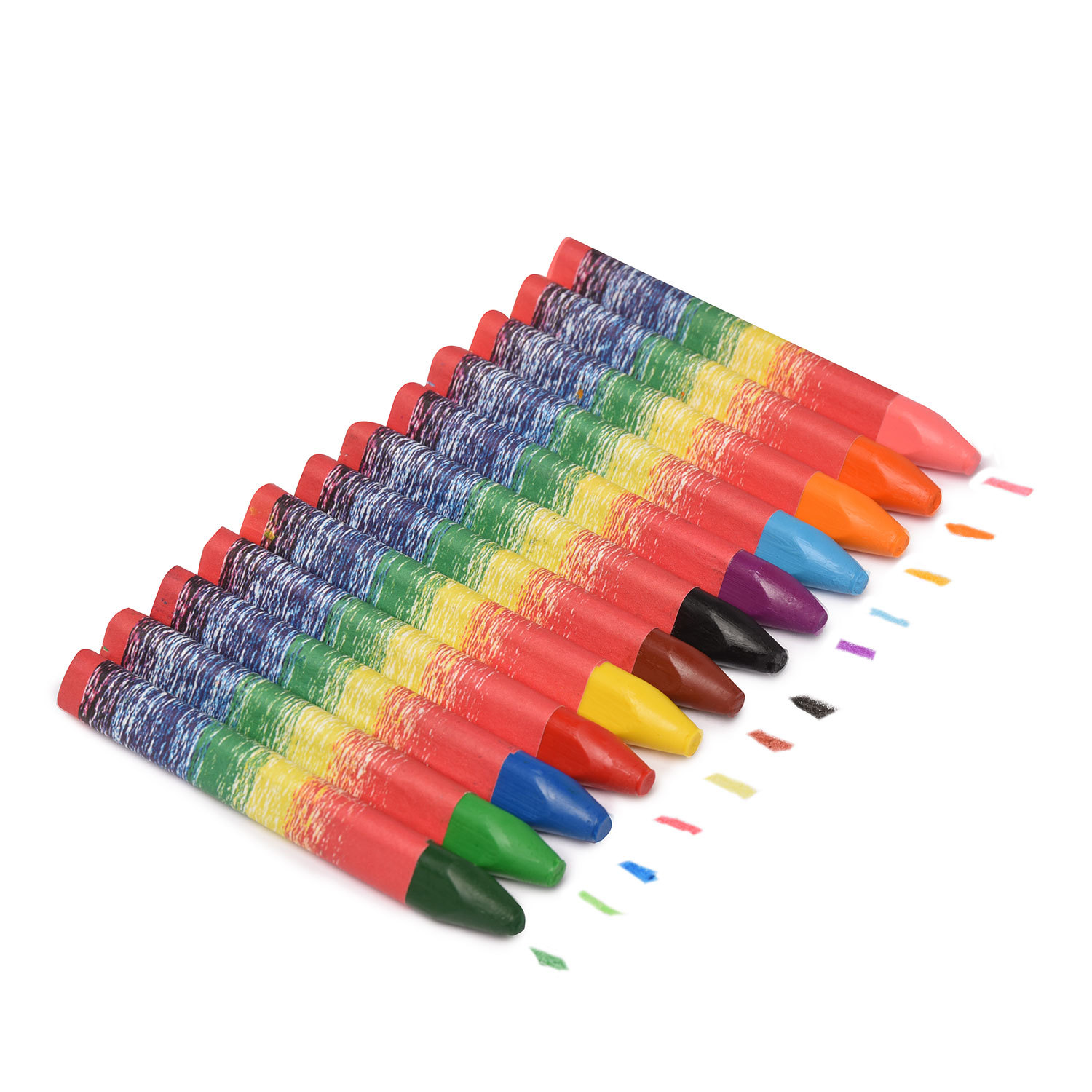 Восковые мелки Луч "Кроха" на масляной основе треугольные 12 цветов - фото 1