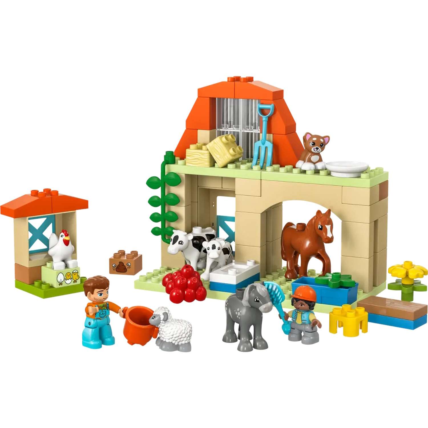 Конструктор LEGO DUPLO Уход за животными на ферме блочный - фото 2