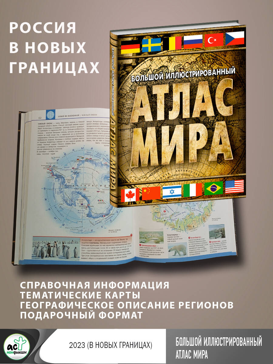 Книги АСТ Большой иллюстрированный атлас мира (в новых границах) - фото 3