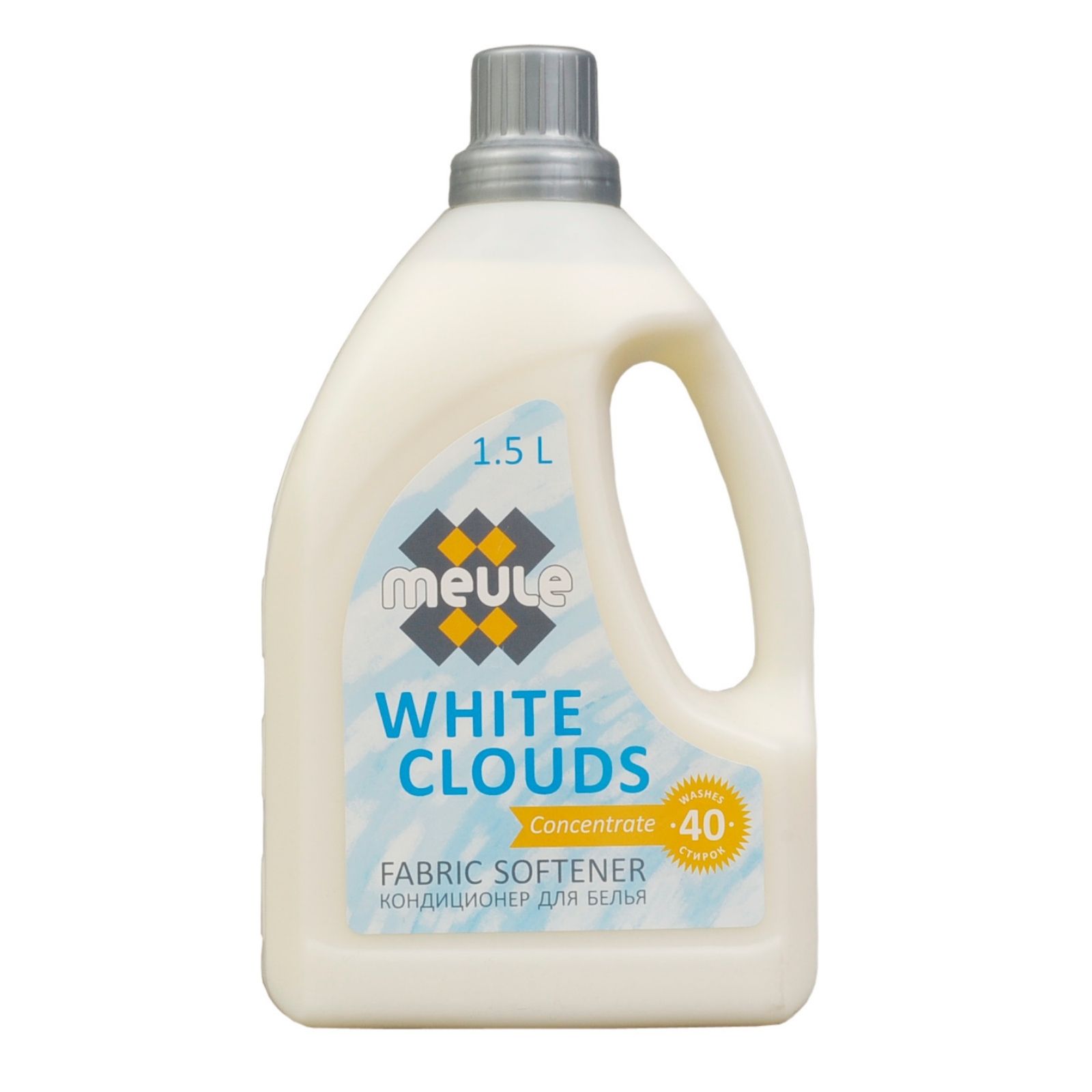 Кондиционер для белья MEULE White Conds Softeher Белые Облака концентрированный 1.5л - фото 1
