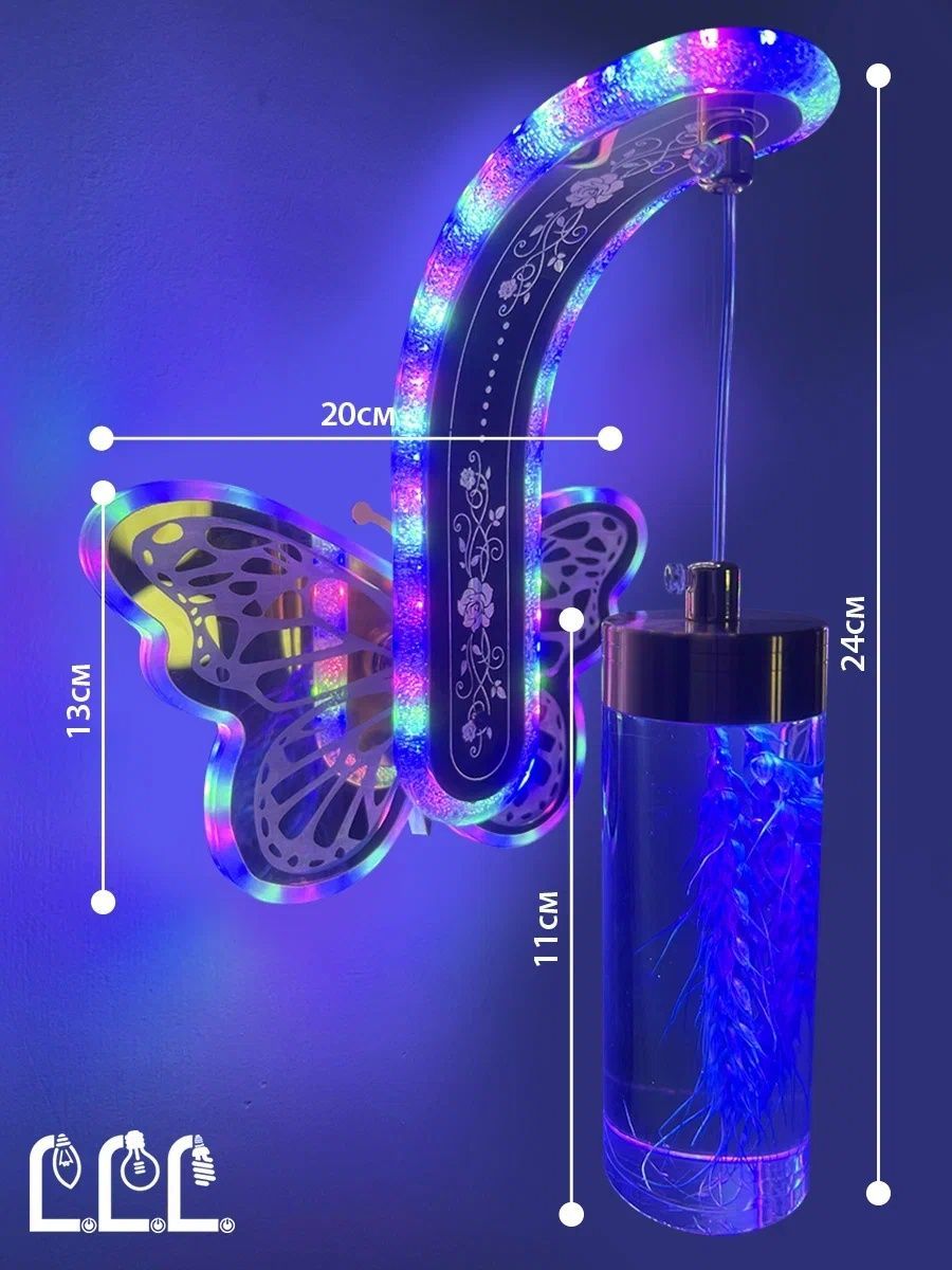 Бра настенный светильник LLL FX600 Бабочка голубой 6011 - фото 4