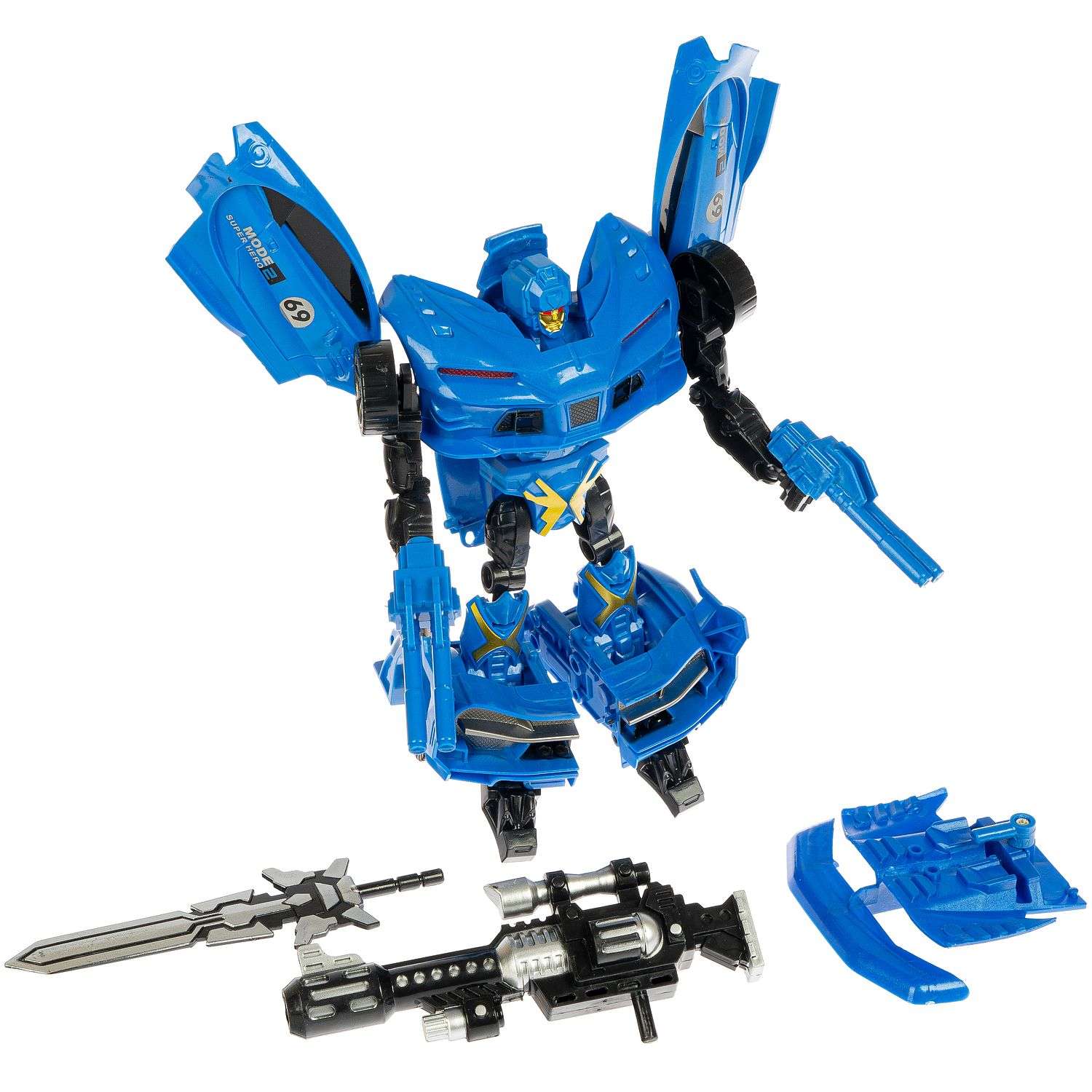Трансформер BONDIBON BONDIBOT 2в1 синий робот-суперкар - фото 5