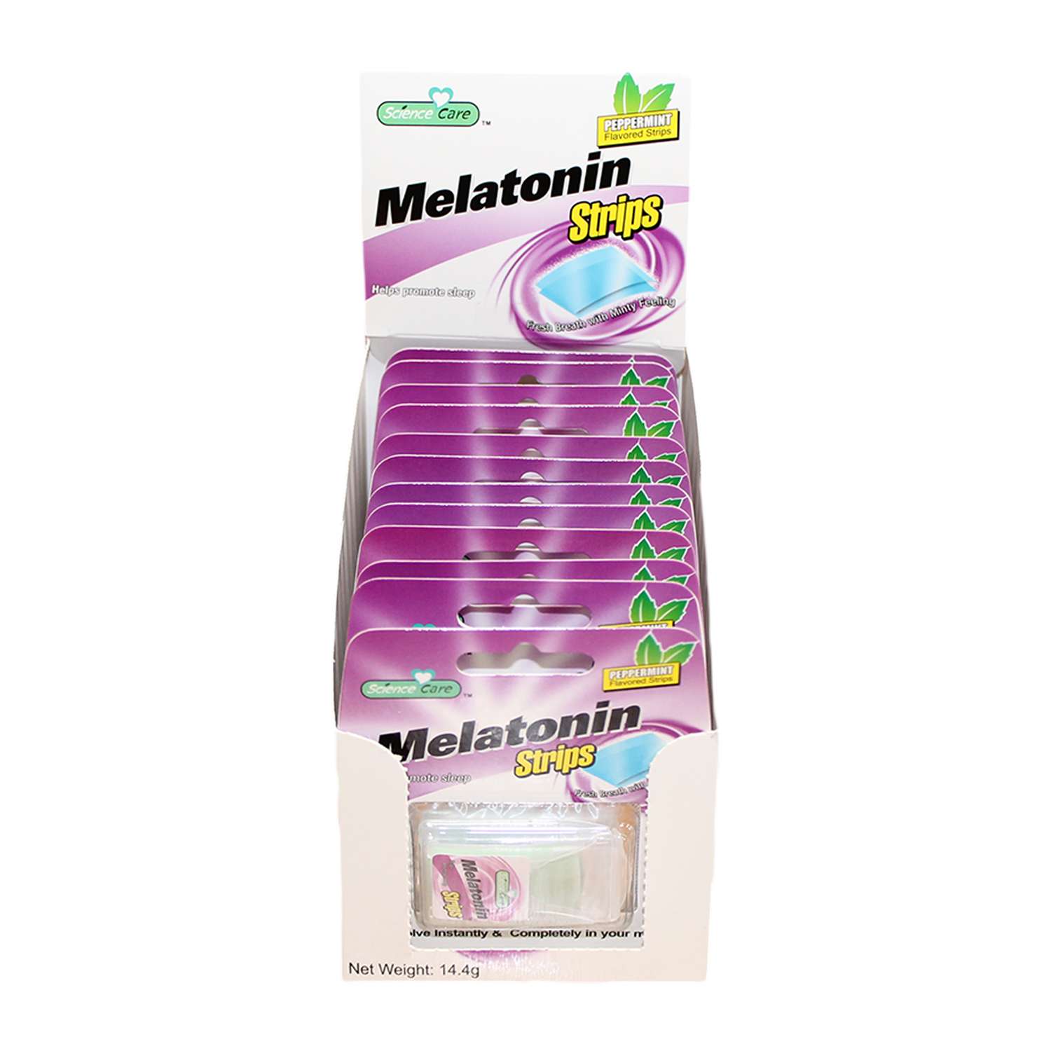 Полоски для свежего дыхания Science Care Мята Мелатонин 12шт в упаковке - фото 1