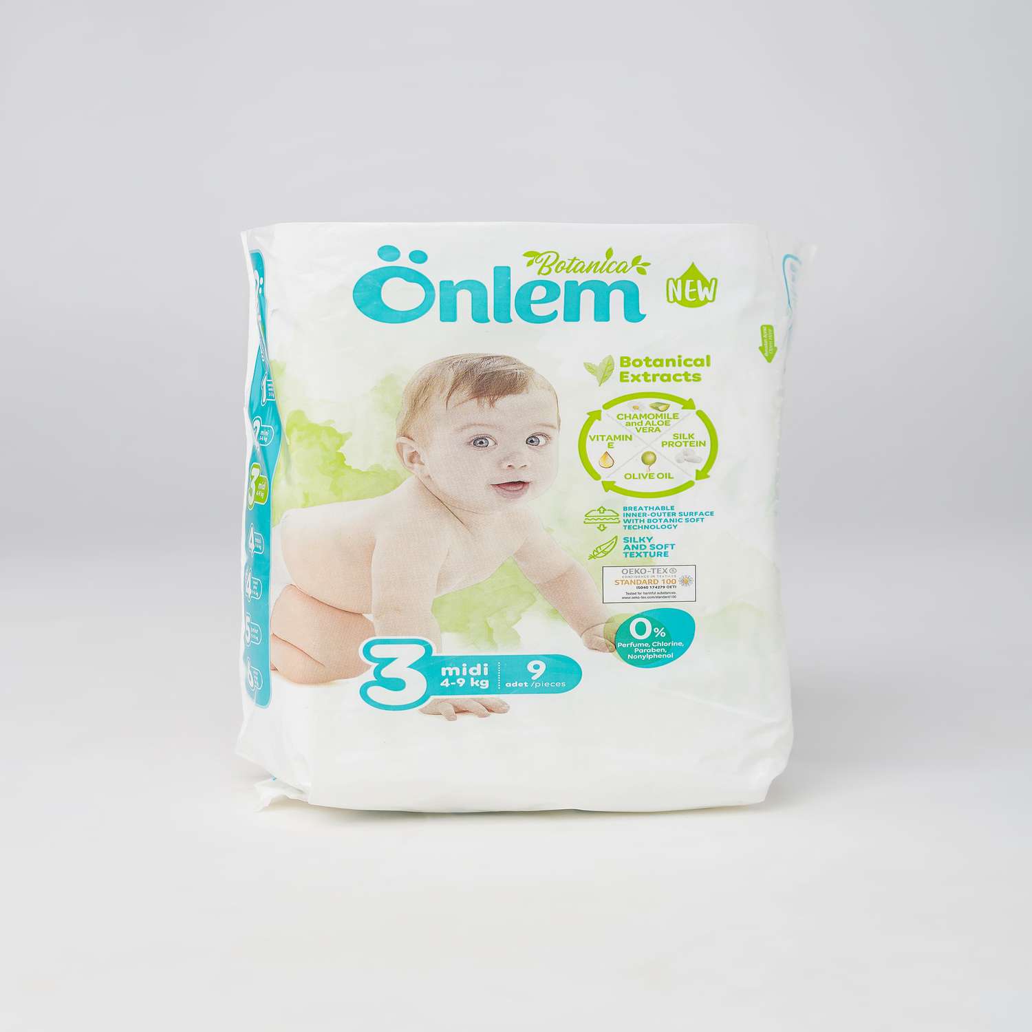 Подгузники Onlem Botanica для новорожденных 3 4-9 кг 9 шт - фото 6